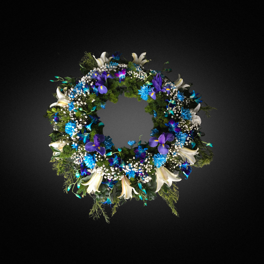 Sapphire Serenity Wreath