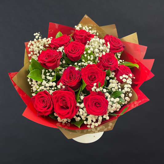 Elegant Columbia Roses Collection- RED - 12 STEMS