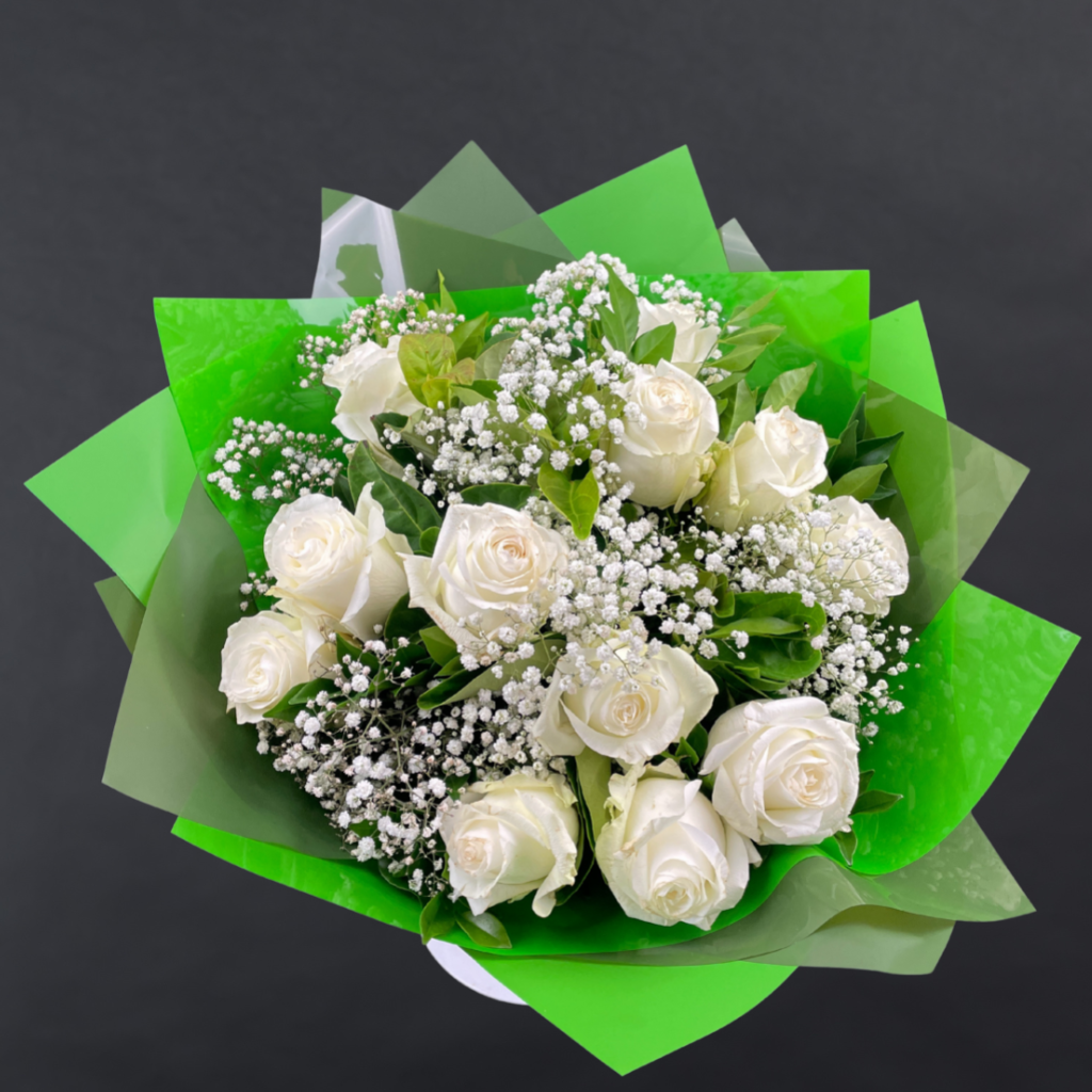Elegant Columbia Roses Collection- WHITE - 12 STEMS