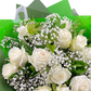 Elegant Columbia Roses Collection- WHITE - 12 STEMS