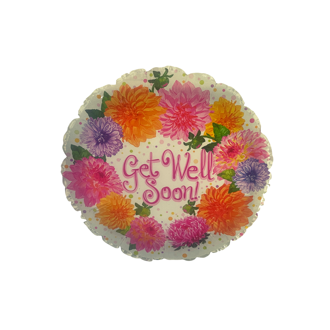 Foil Balloon Get Well Soon 17'' 43cm Approx.