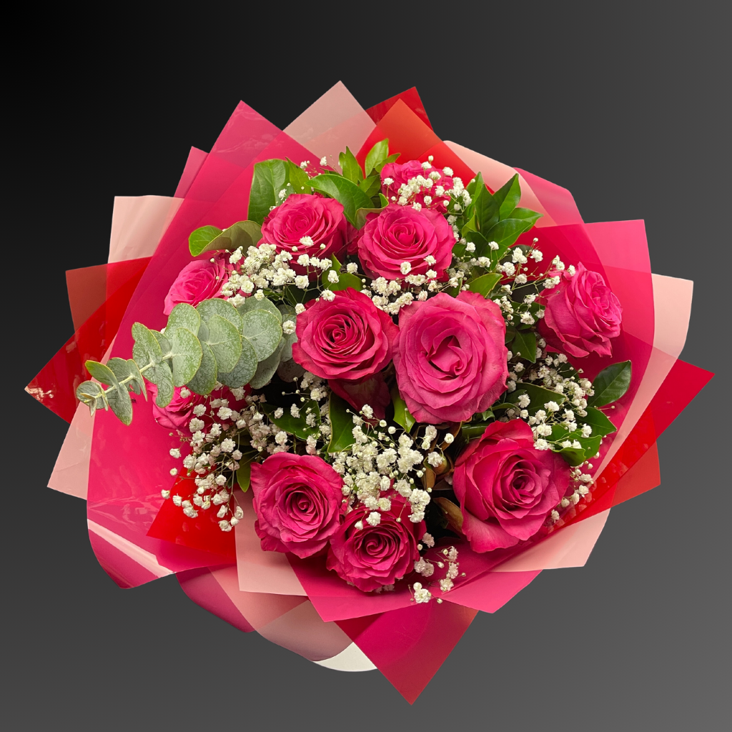Columbia Red Roses Elegant Columbia Roses Collection- Cerise - 10 STEMS – Flower Shed