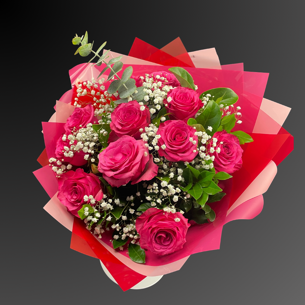 Columbia Red Roses Elegant Columbia Roses Collection- Cerise - 10 STEMS – Flower Shed