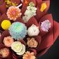 Dahlia & Rose & Chrysanthemum Bouquet - Vase Included - Mixed Brights