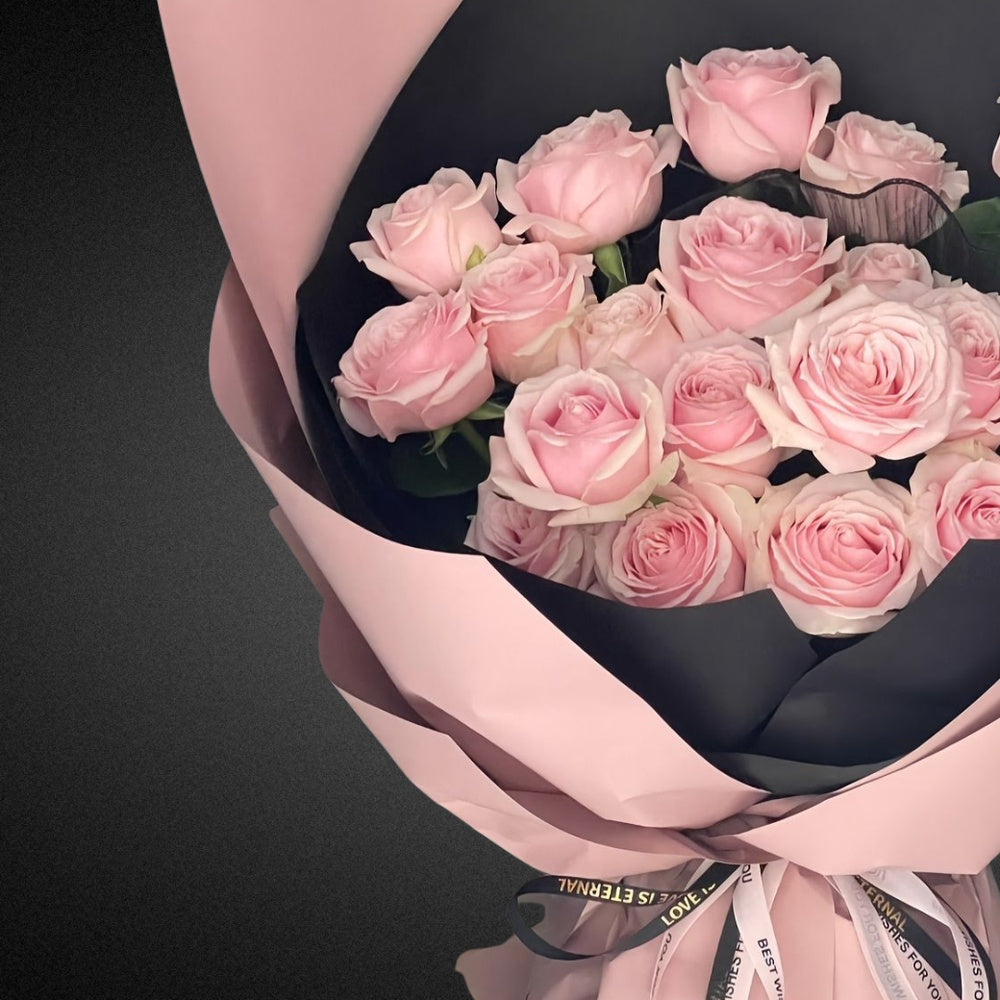 The Rose in Blush & Soft Pinks - Vase Included - FLOWER SHED Brisbane