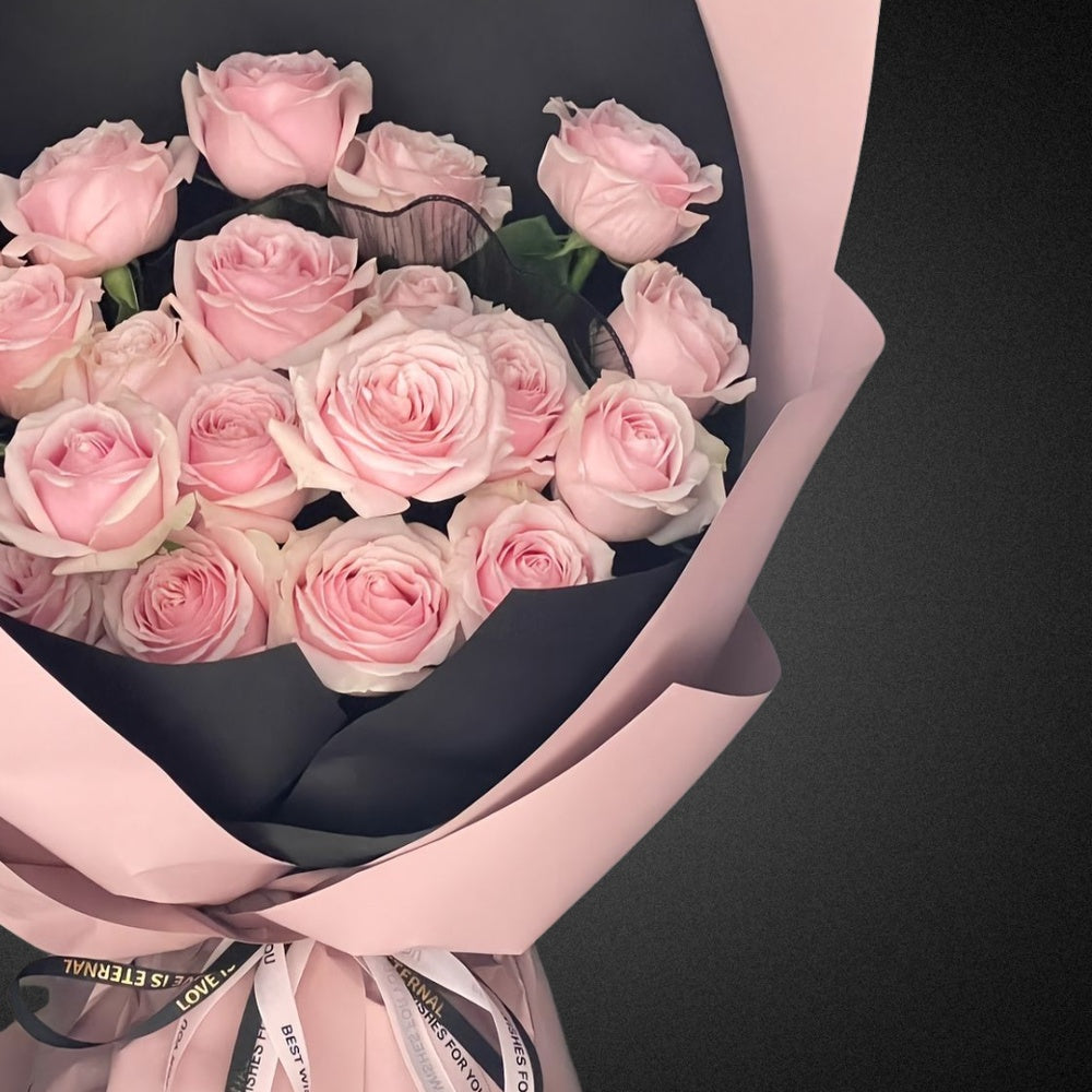 The Rose in Blush & Soft Pinks - Vase Included - FLOWER SHED Brisbane
