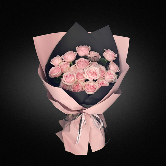 The Rose in Blush & Soft Pinks - Vase Included - FLOWER SHED Brisbane