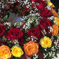 Handmade Rose Wreath - Mixed Brights | FLOWER SHED Brisbane
