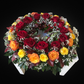 Handmade Rose Wreath - Mixed Brights | FLOWER SHED Brisbane