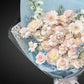 Mixed Pastels Rose, Carnation & Stock Bouquet - Vase Included by FLOWER SHED Brisbane