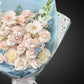 Mixed Pastels Rose, Carnation & Stock Bouquet - Vase Included by FLOWER SHED Brisbane