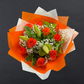 Elegant Roses Collection with Oriental Lilies - Orange - 10 STEMS