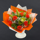 Elegant Roses Collection with Oriental Lilies - Orange - 10 STEMS