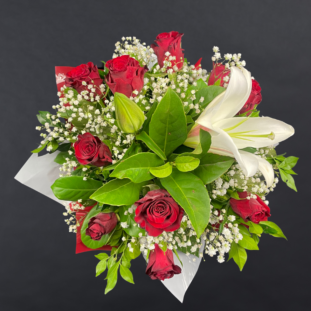 Elegant Roses Arrangement Collection- RED - 10 STEMS