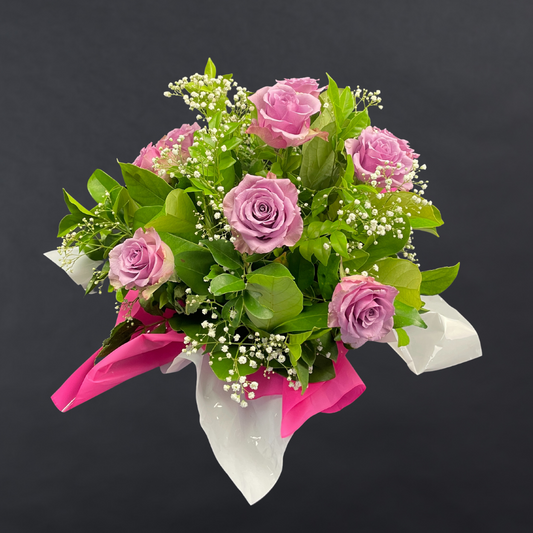 Elegant Roses Arrangement Collection- Purple - 10 STEMS