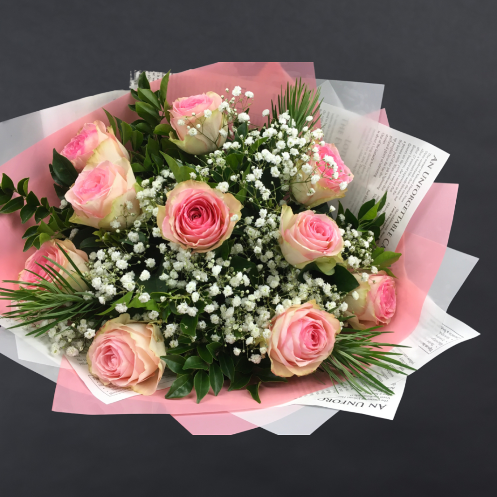 40 Pink Roses Elegant Roses Collection- Pink - 10 STEMS – Flower Shed