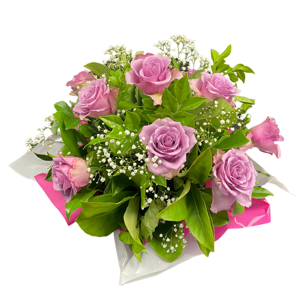 Elegant Roses Arrangement Collection- Purple - 10 STEMS