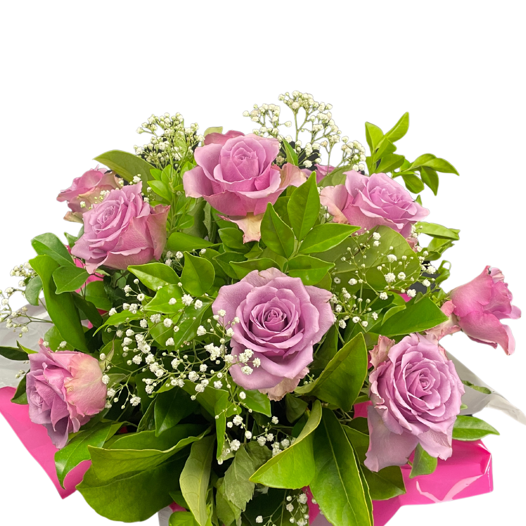Elegant Roses Arrangement Collection- Purple - 10 STEMS